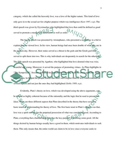 Does Plato Offer a Coherent Theory of Love in the Symposium