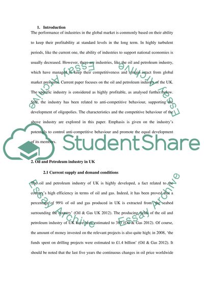 Oil and Petroleum Industry in UK