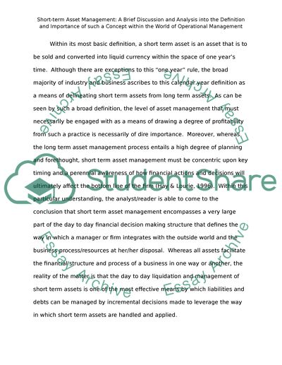 Importance of Such a Concept within the World of Operational Management