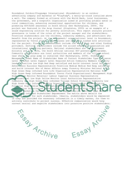 South African Roundabout HIV/AIDS Initiative