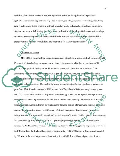 Major market segments and trends in biotech industry