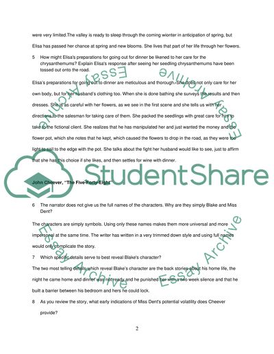 Literature- Discussing Questions 1