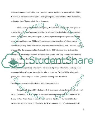 The Greening of British Government and Politics