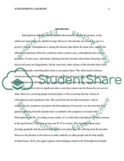 Schizophrenia Disorder