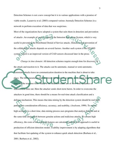 Anomaly Detection Scheme for Prevention of Collaborative Attacks