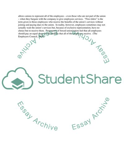 National Labor Relations Act addresses the right-to-work provision. Discuss the topics listed below