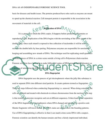 DNA as an Indispensable Forensic Science Tool