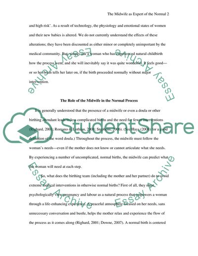 The Role of the Midwife in the Normal Process