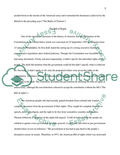 Review of The Battle of Trenton, Passing the Bill of Rights, Cholera Epidemic of 1832