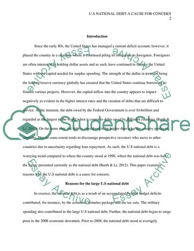 U.S. National Debt: Cause for Concern