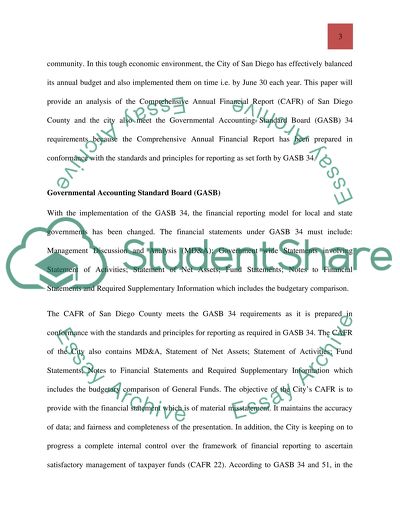 Financial and Accounting Analysis of San Diego County
