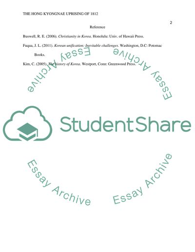 Reasons for the Hong Gyeong Nae Uprising of 1812