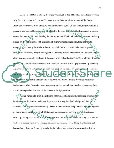 Finding a Sexual Identity and Community by Paula Rust