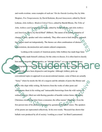 John Ashbery as an Avant-garde Poet