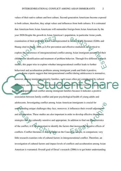Intergenerational Conflicts Among Asian Immigrant Families