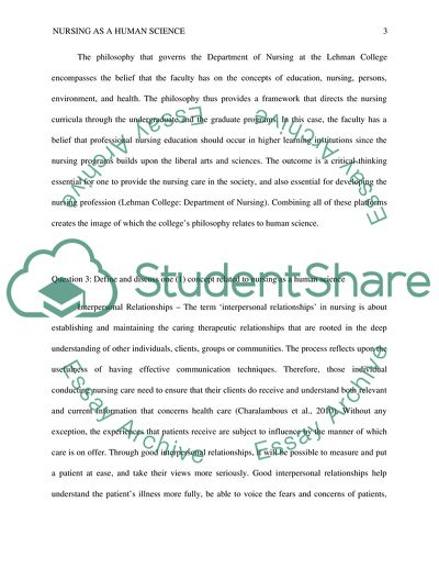 Nursing as a Human Science