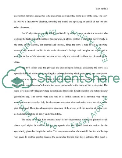 Literary Analysis Made on One Friday Morning and A Rose for Emily