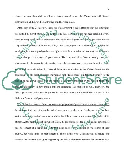 US Constitution: then and now