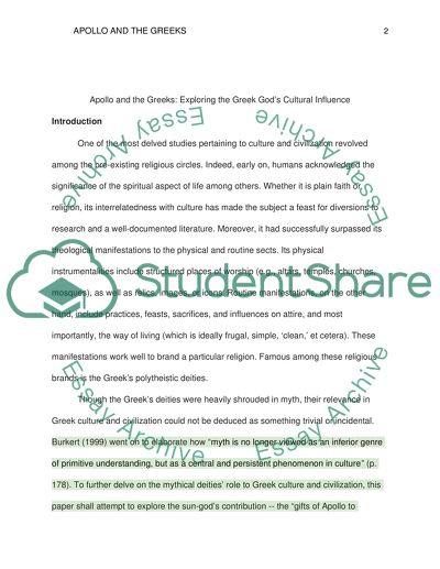 The Greek Gods Cultural Influence