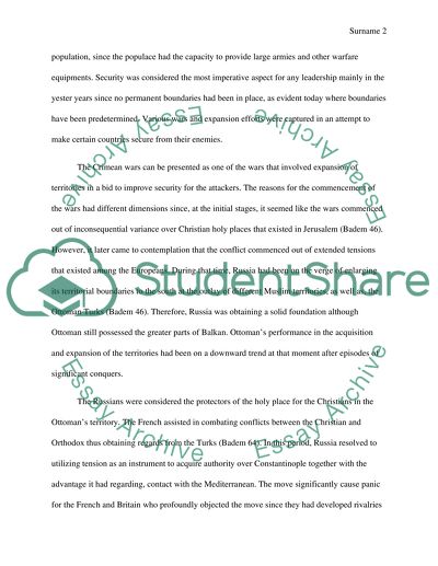 Wars and Territorial Expansion in Securing Rational Efforts of the State