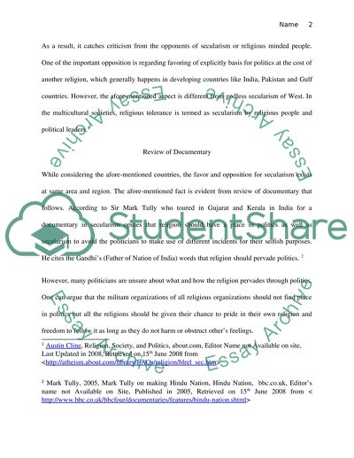 Religion and Secularism