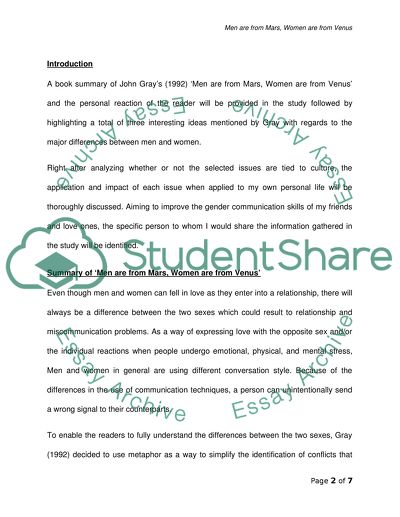 The Gender Communication Connection Essay Example Topics And Well Written Essays 1250 Words 