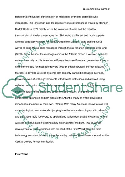 Trends in the Radio Industry