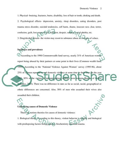 Impact of Domestic Violence on Human Services Agencies