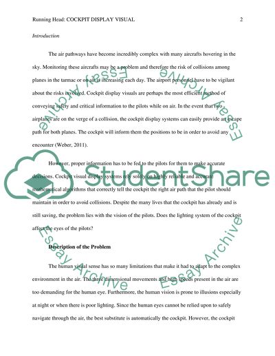 Cockpit display visual