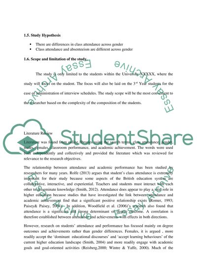 The Motivation of Students to Go to Class