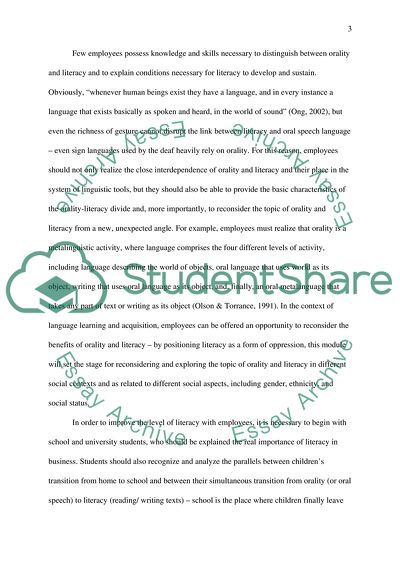 The Role of Literacy and Reading