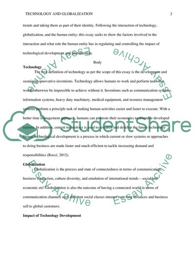 Impact of Globalization on Workers, Cultures, and Environment