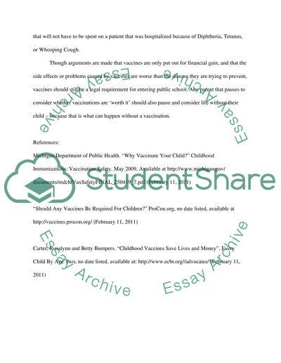 Should Vaccinations Be a Legal Requirement for Schools