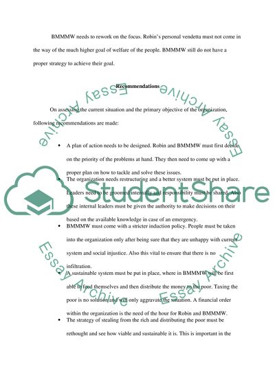 Strategic plan for robin hood and merry men and women