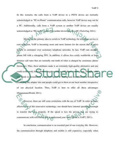 Voice over Internet Protocol
