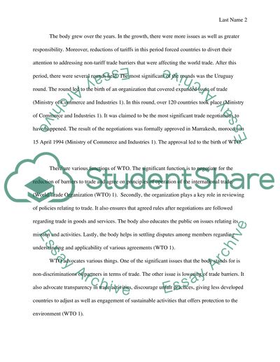 WTO (world trade organization)