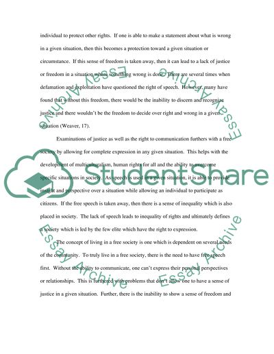 Keeping Freedom through Free Speech