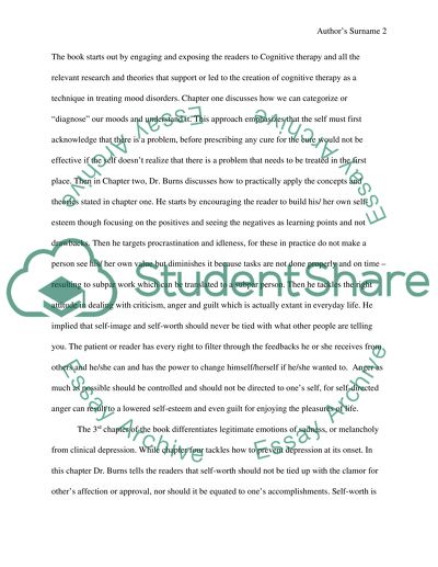 Feeling Good: The New Mood Therapy