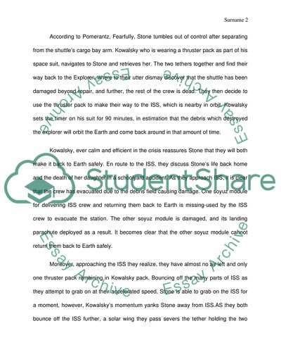 Dr. Stones Feats of Survival in the Film Gravity