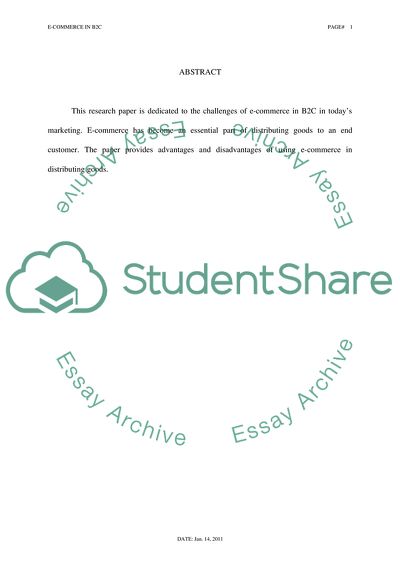 The Challenges of E-Commerce in B2C in Modern Marketing