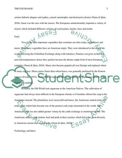 The Columbian Exchanges