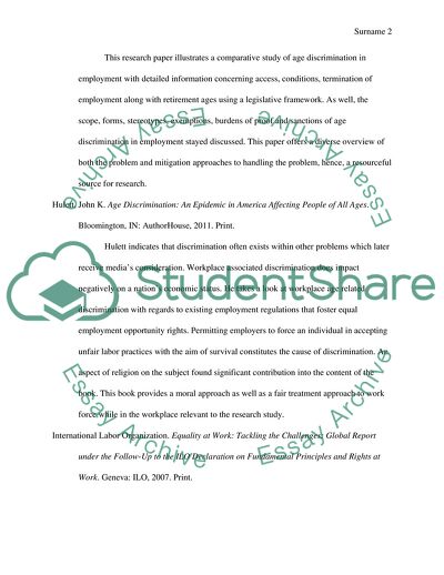 Sociology and Age Discrimination