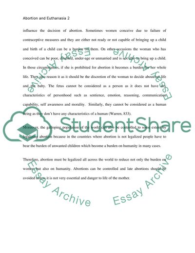 Euthanasia background essay image