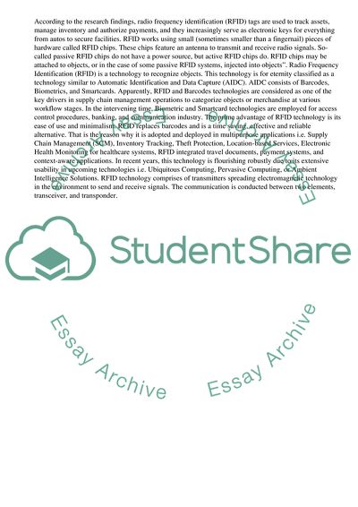 RFID Impact on Supply Chain Management