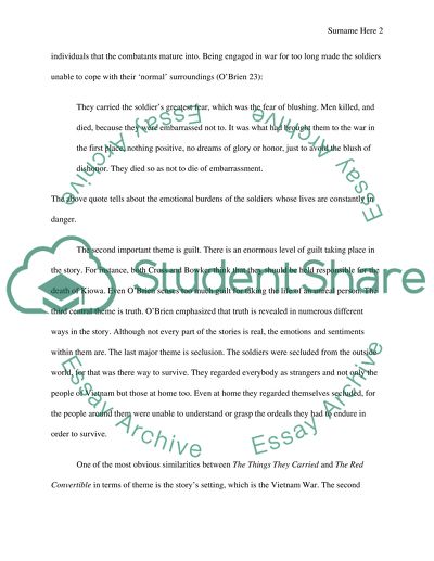 The Things They Carried and The Red Convertible