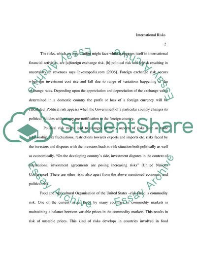 International Risk Paper