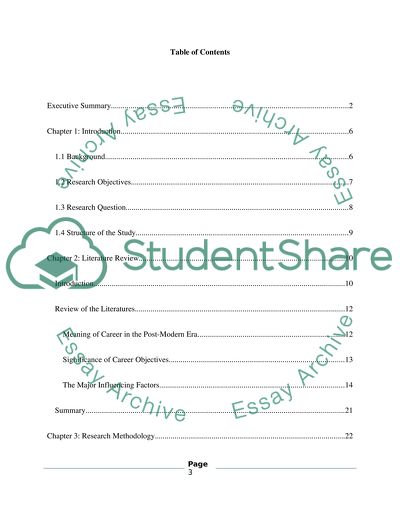 A Study of Factors Which Influence Student Career Choice After Graduating from a Master Degree
