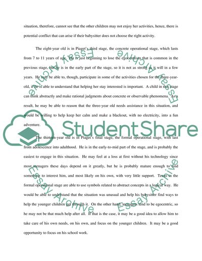 Piagets Theory of Cognitive Development