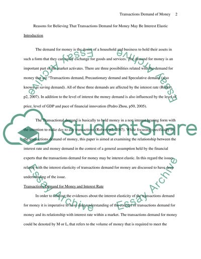 A Stable Money Demand