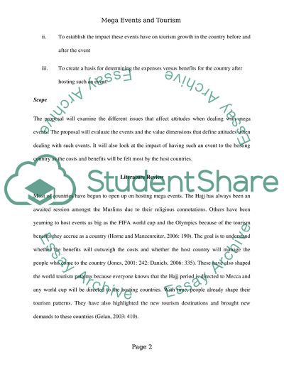 THE IMPACT OF THE HAJ EVENT ON VISITORS TOWARD THE HOSTING DESTINATION